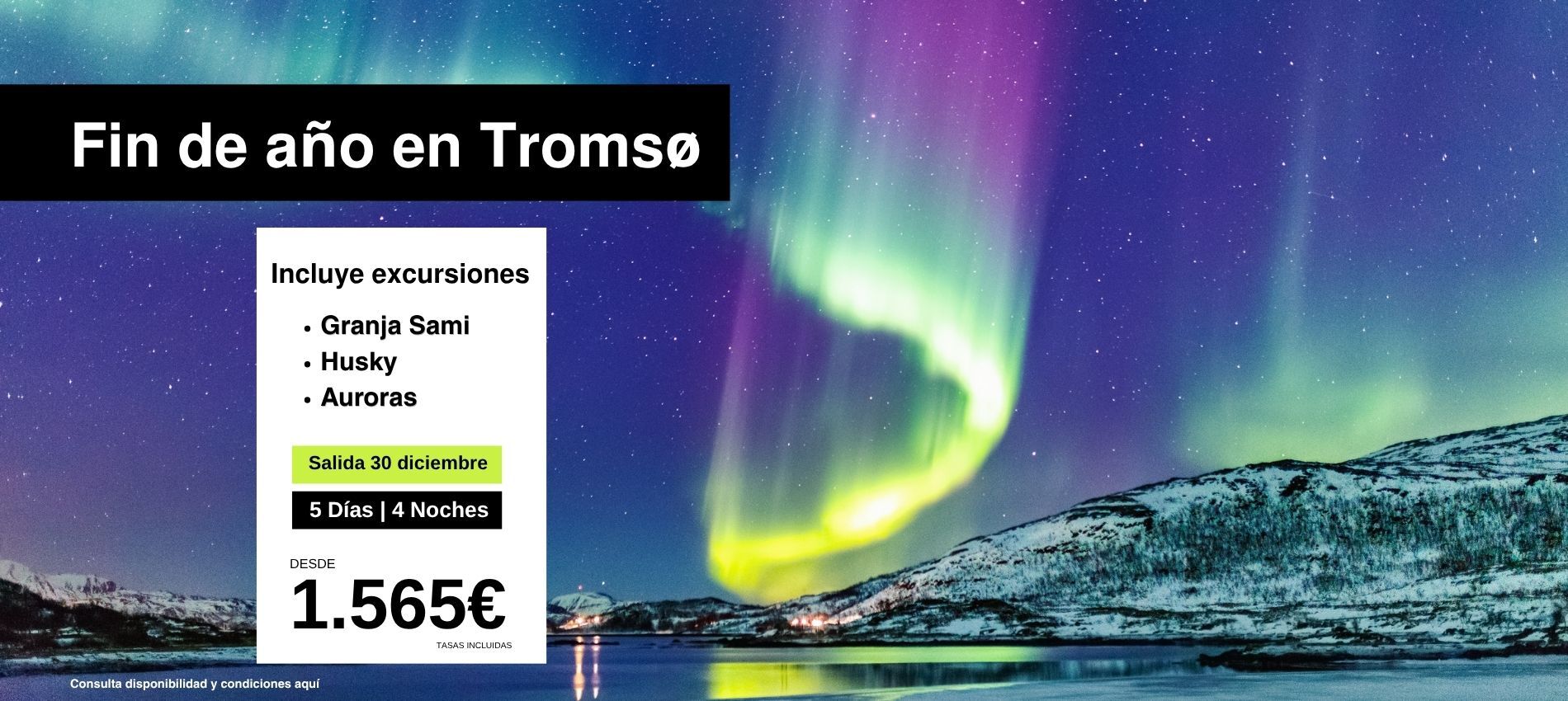 Fin de año en Tromsø - Cupos excursiones